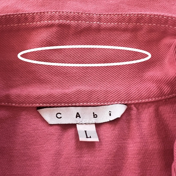 CAbi Watermelon Pink Button Front Pocket Jacket Size Large - Picture 9 of 10